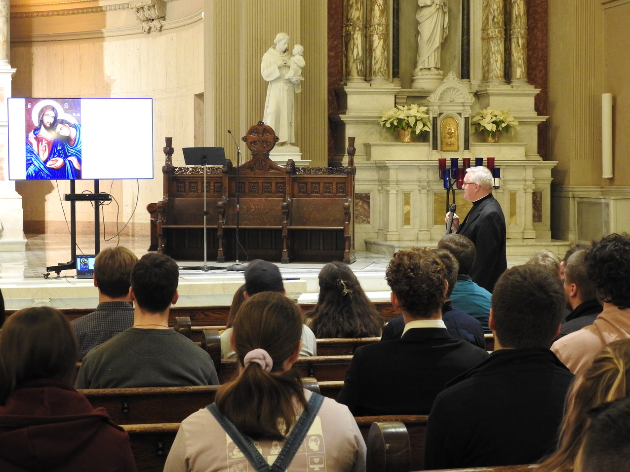University of Akron Newman Ministry gets deeper view of liturgy from Bishop Woost