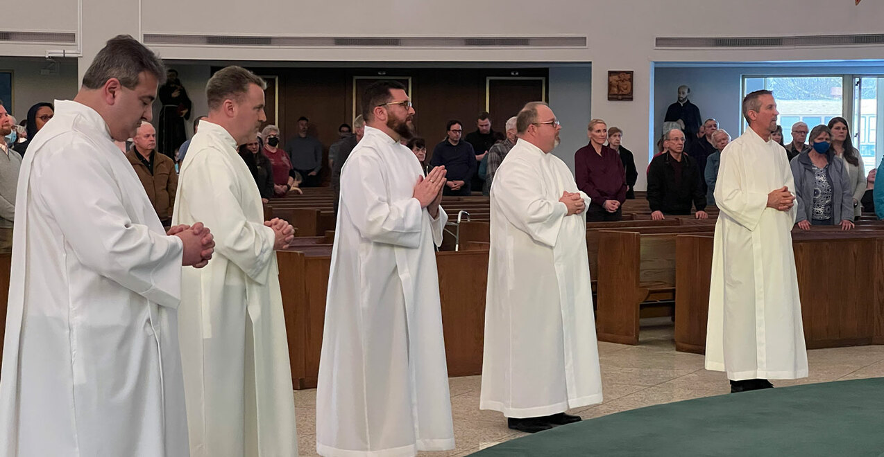 Five candidates for permanent diaconate installed in ministry of lector