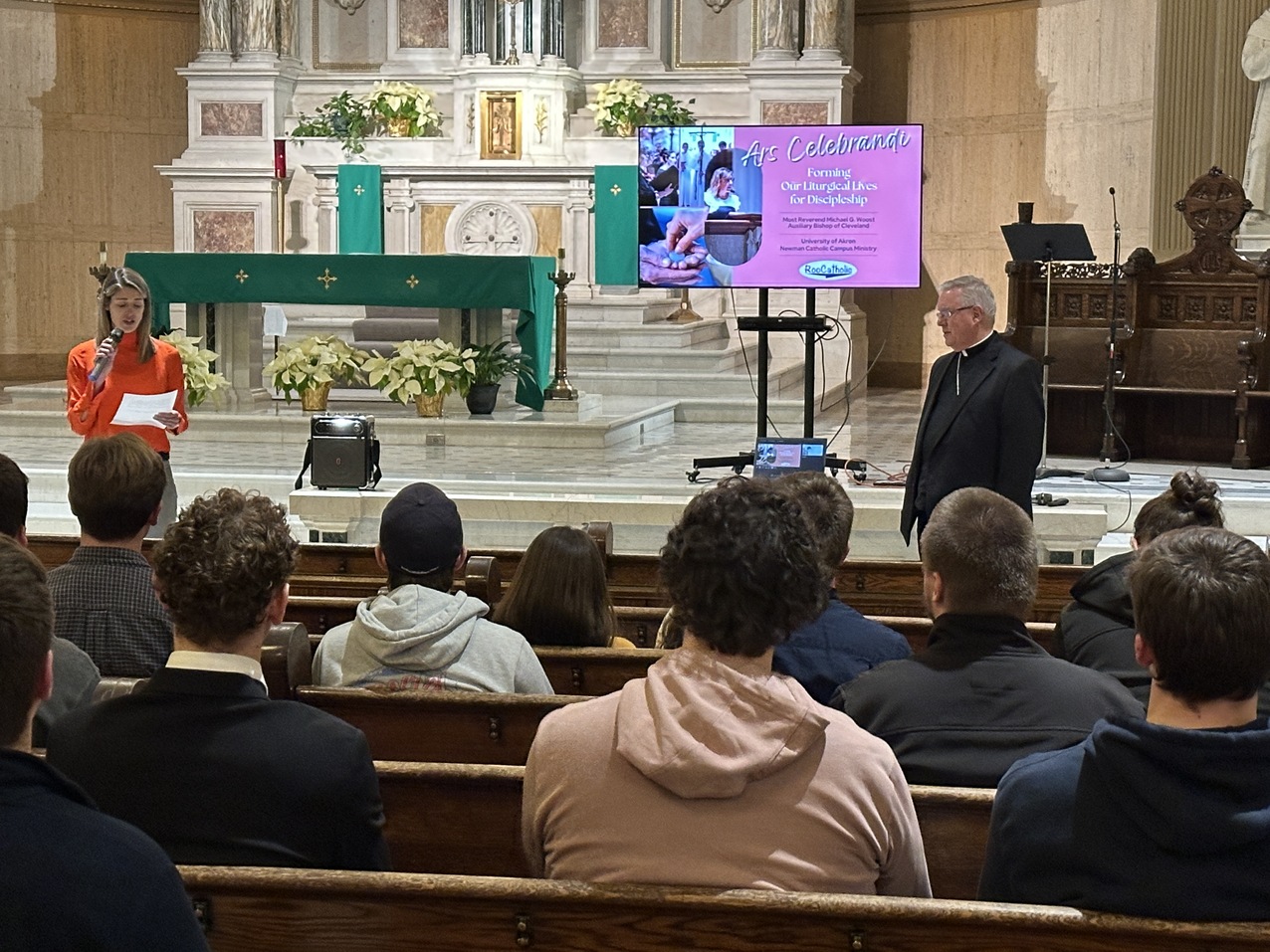 University of Akron Newman Ministry gets deeper view of liturgy from Bishop Woost