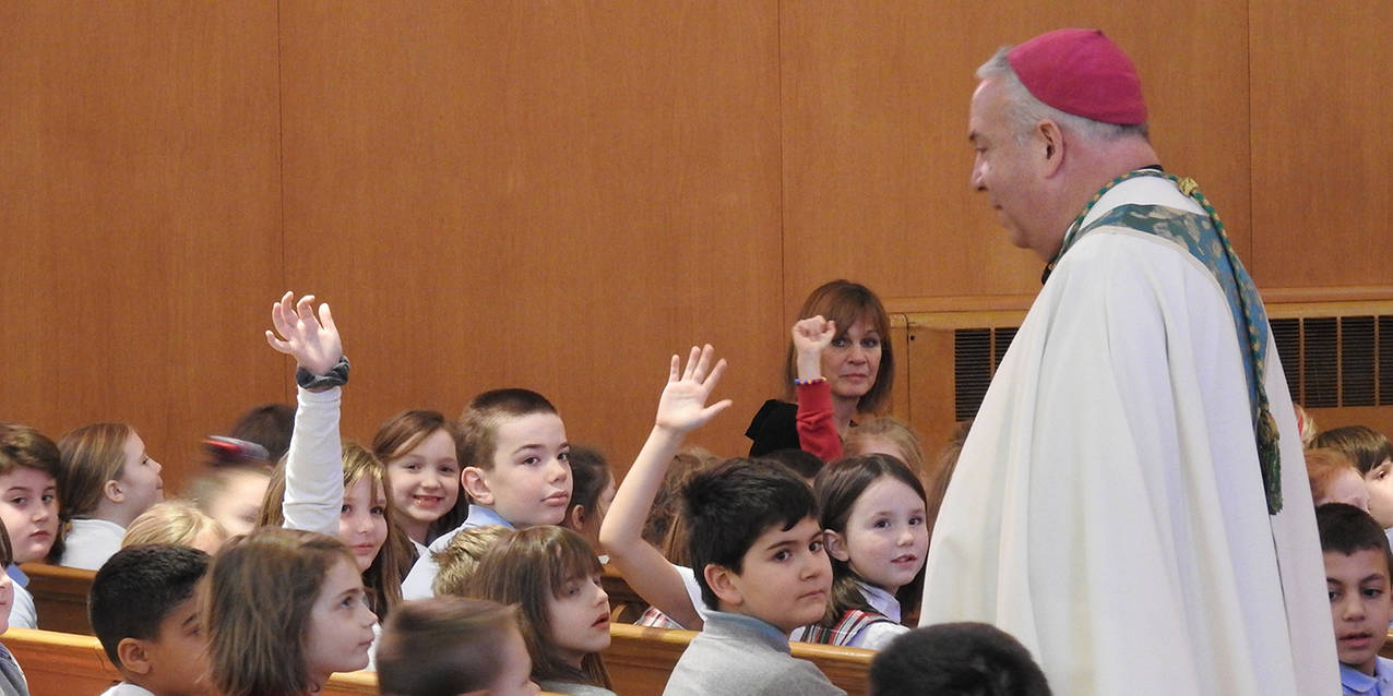 Visit from Bishop Perez highlights Catholic Schools Week at St. Mark School