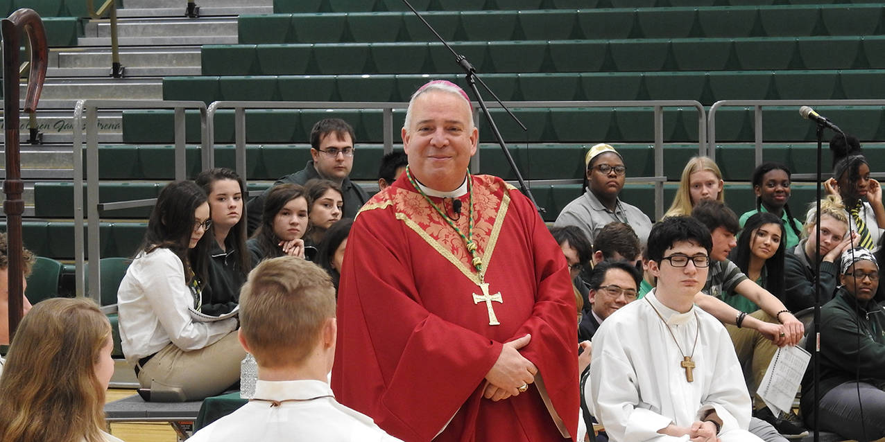 St. Vincent-St. Mary High School welcomes Bishop Perez 