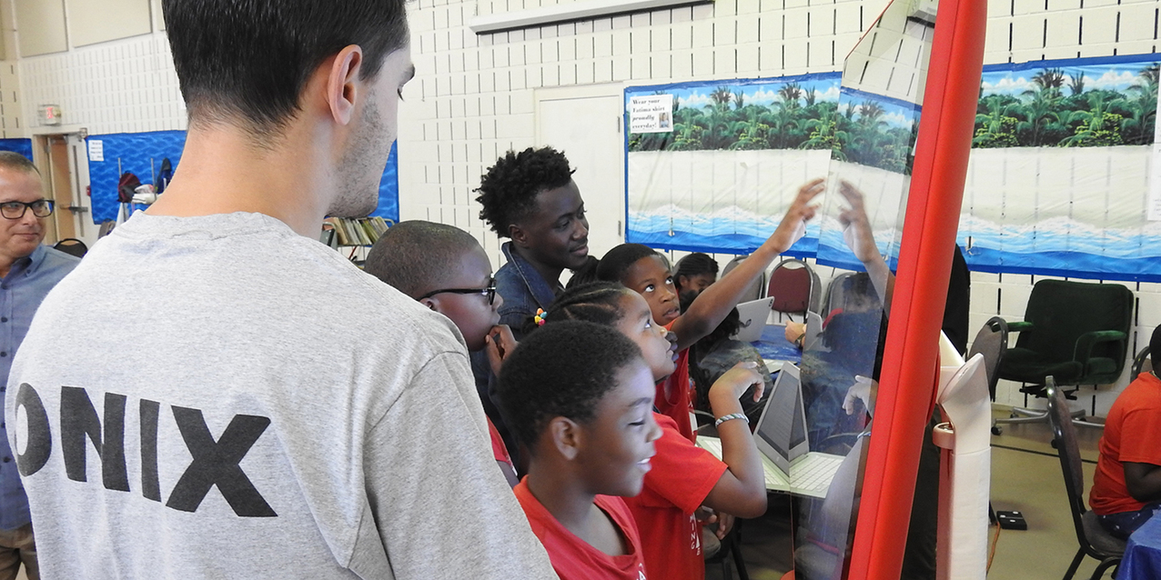 Fatima summer campers enjoy technology session at daylong carnival