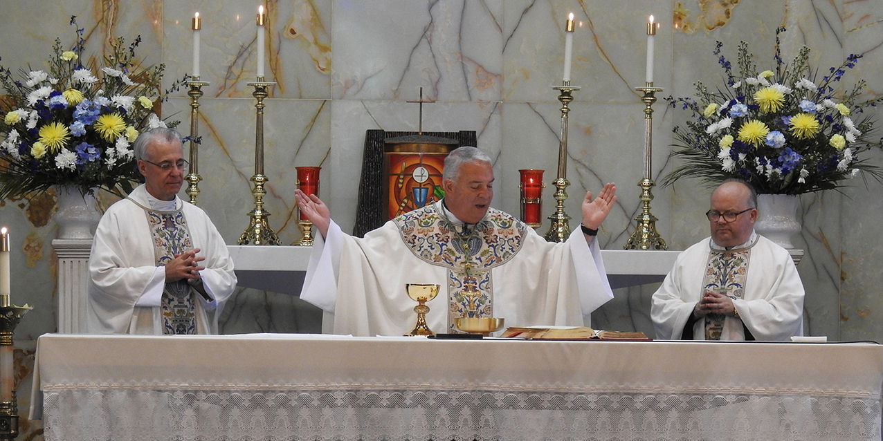 Liturgy, visit from bishop mark a new beginning for St. Albert the Great at Assumption Academy