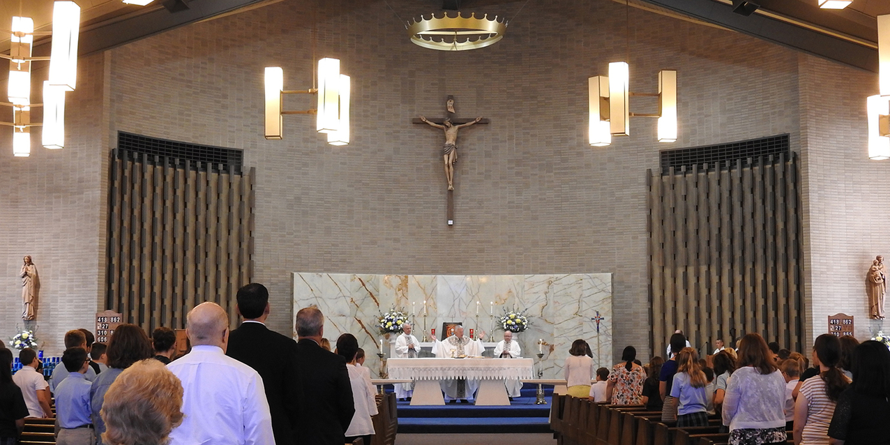 Liturgy, visit from bishop mark a new beginning for St. Albert the Great at Assumption Academy