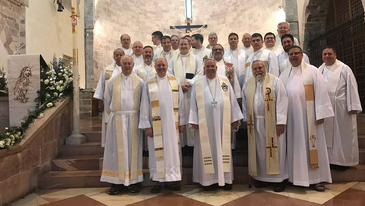 Celebrating the seventh Sunday of Easter at Santa Maria Maggiore, Day 6 of clergy pilgrimage