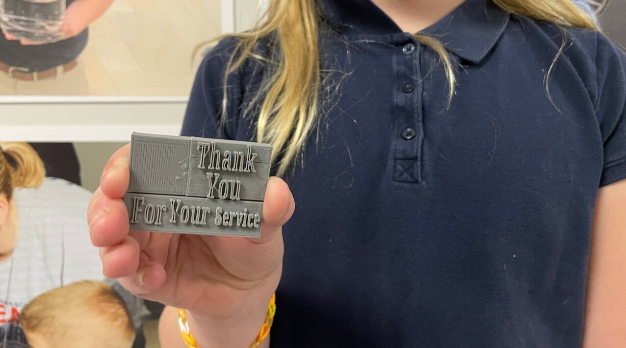 St. Ambrose students honor veterans, create pin templates for Veterans Museum