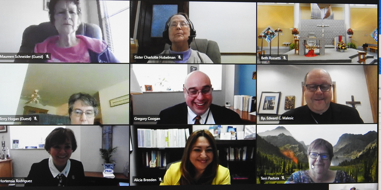 Parish catechetical leaders meet, pray virtually with Bishop Malesic