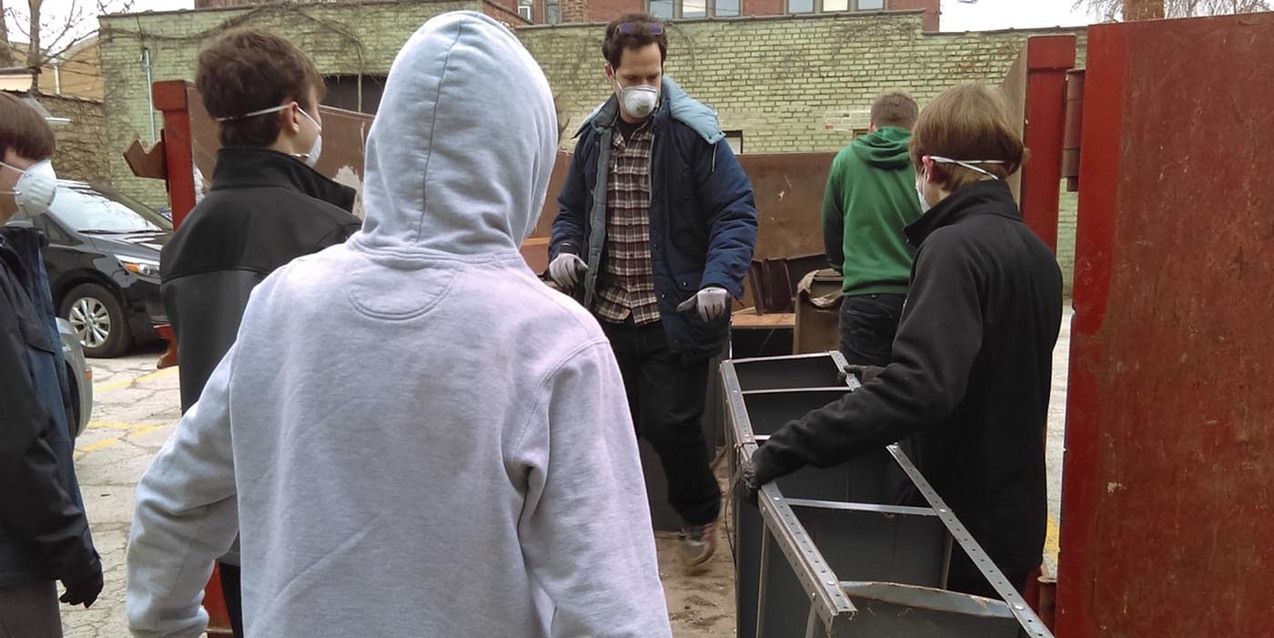 St. Edward High School students spend community service day at St. Vitus Parish