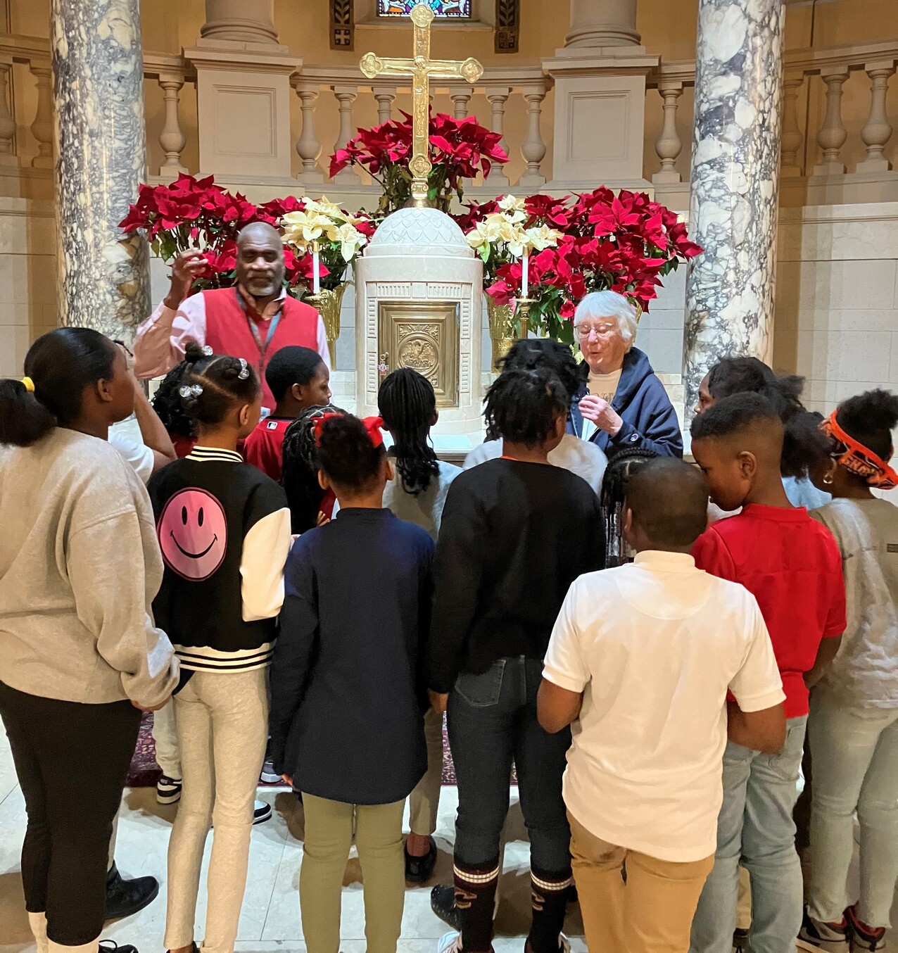 St. Aloysius School students get up-close look at parish church