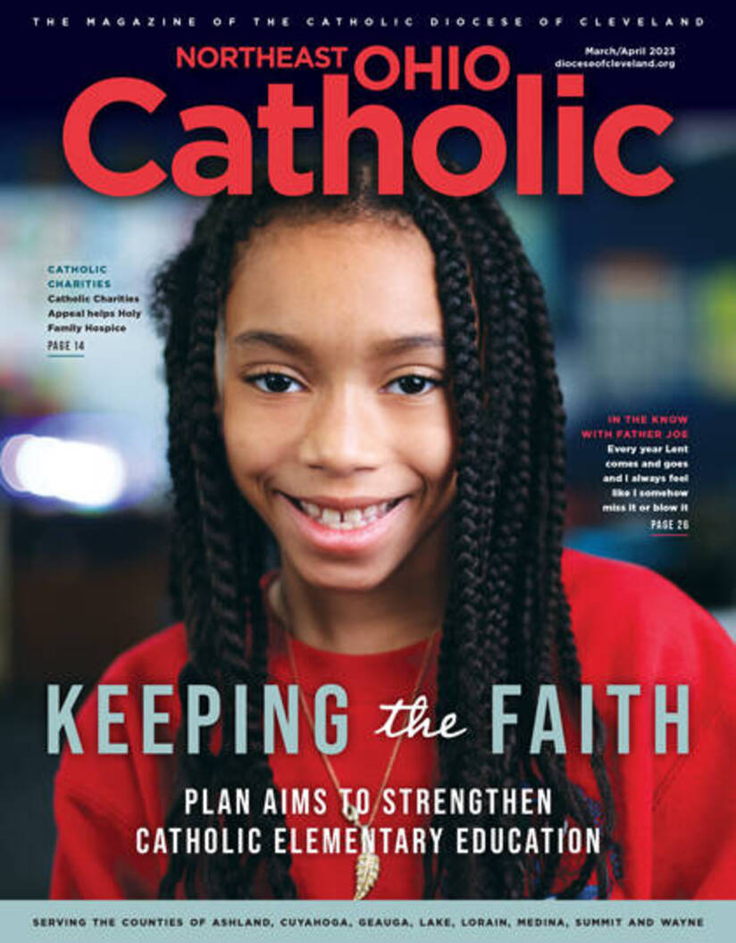 Northeast ohio catholc cover march april 2023