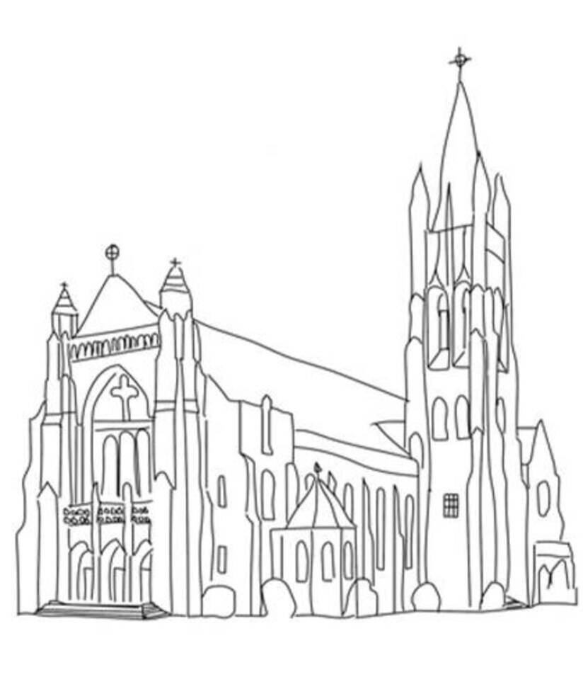St john cathedral coloring page
