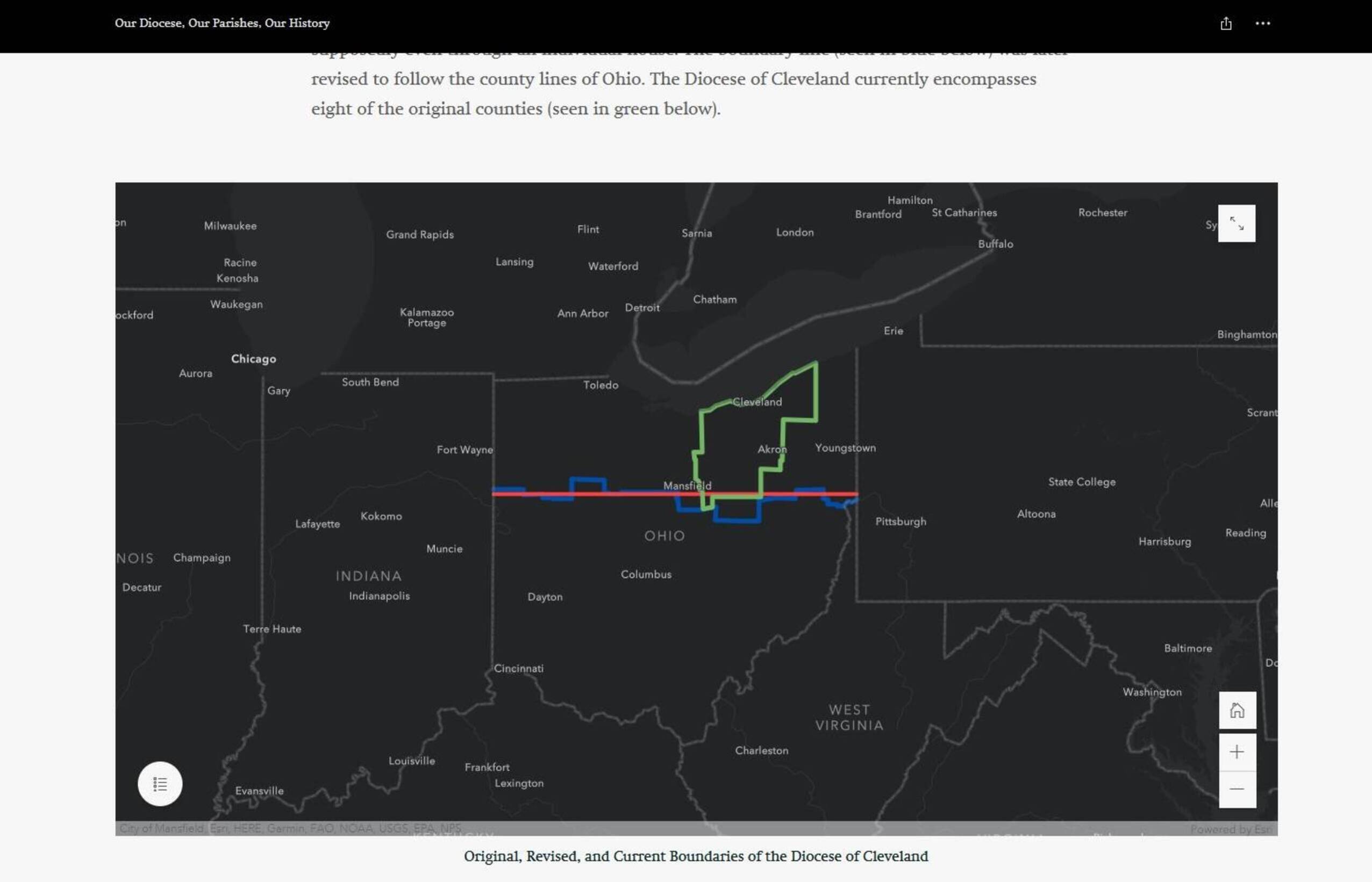Image of part of the StoryMap. Click on the image to be redirected to the StoryMap.
